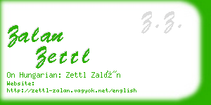 zalan zettl business card